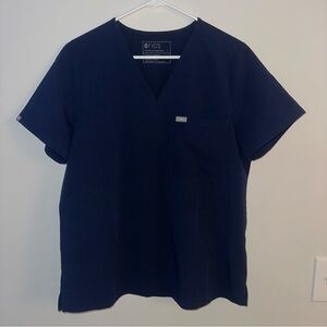 FIGS Navy Blue Scrub Top